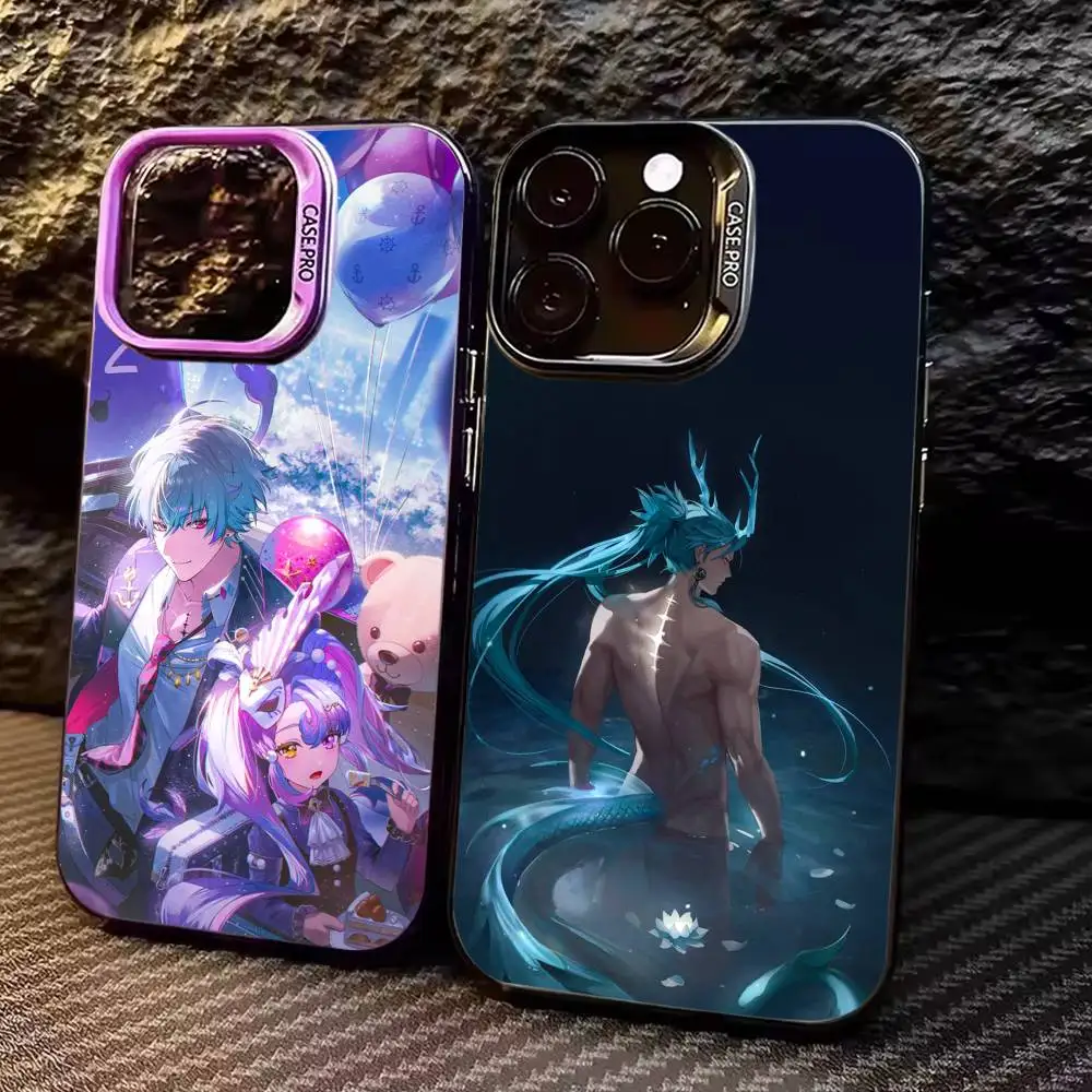 

Brant Jiyan W-Wuthering Waves Phone Case For iPhone 17, 16,15,14,13,12,11 Plus,Pro Max, Colorful Silver Funda Cover