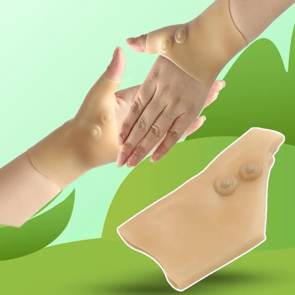 

1pcs Magnetic Therapy Wrist Hand Thumb Support Gloves Silicone Gel Arthritis Pressure Corrector Massage Pain Relief Gloves