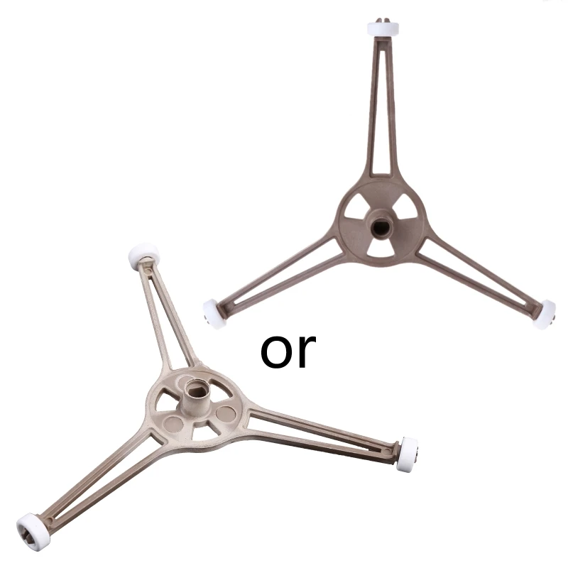ไมโครเวฟ Turntable แหวนลูกกลิ้งสนับสนุนแผ่นจานแก้วผู้ถือขาตั้ง Triple Arm สำหรับชิ้นส่วนเครื่องครัว Dropshipping