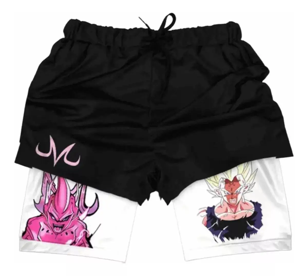 Mehrlagige Sportshorts im Dragon Ball-Anime-Stil, geeignet für Training und Fitness, sowohl Unisex als auch schnell trocknend und bequem