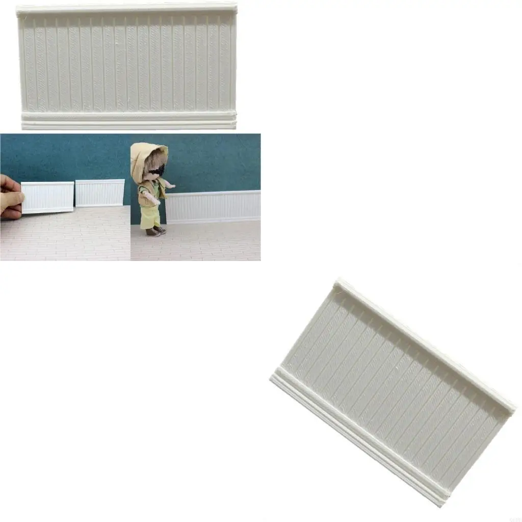 

Realistic White Wainscot Wall Panel Wainscot Vintage Zakka for 1:12 Doll House