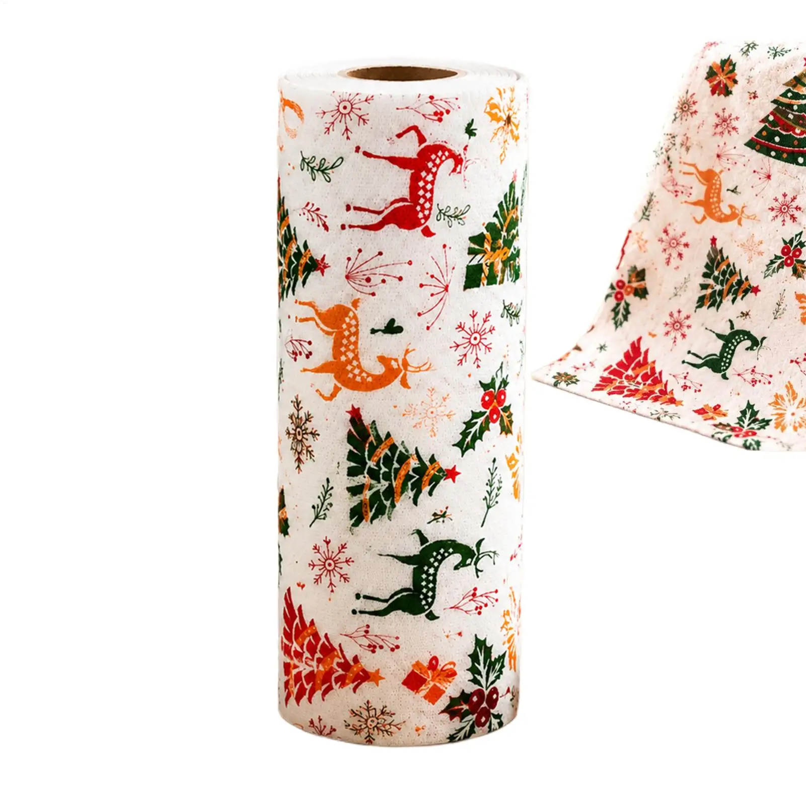 Reusable Tearable Microfiber Kitchen Towel Roll Wet Dry Dual Use Oil Absorbent Wiping Rag Household Dish Cleaning Cloth