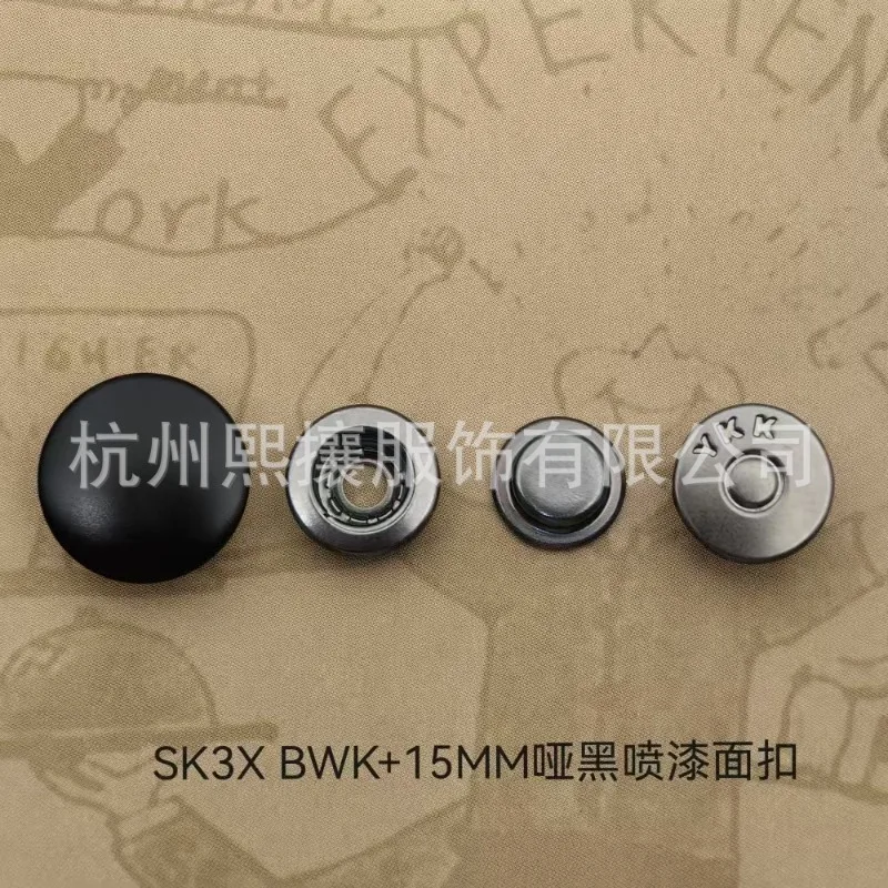 

100sets/Lot YKK Button SK3X Large White Button Metal Electroplating Color 10 13 15 17mm DIY Apparel Sewing Supplies