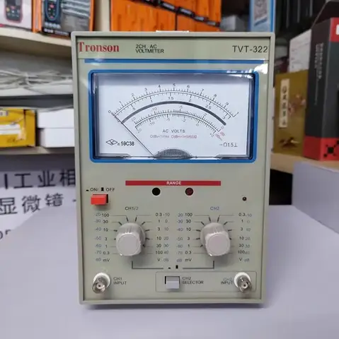 BBTVT-322 듀얼 채널 밀리볼트미터 이중 바늘 밀리볼트미터 새로운 디자인 고품질 포인터 전압 측정 장비