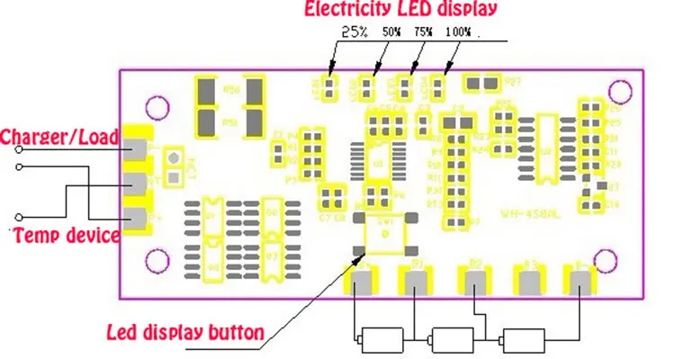 3S 8A LiFePO4 9.6V 18650 BMS PCM Battery Protection Circuit Board With LED Display For 9V Cell Pack with Led display