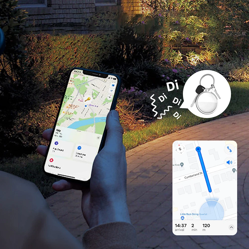 Mini dispositivo di localizzazione Compatibile con Bluetooth Funziona con Apple Trova il mio localizzatore GPS per smarrimento Promemoria anti smarrimento Smart Tag per sistema IOS