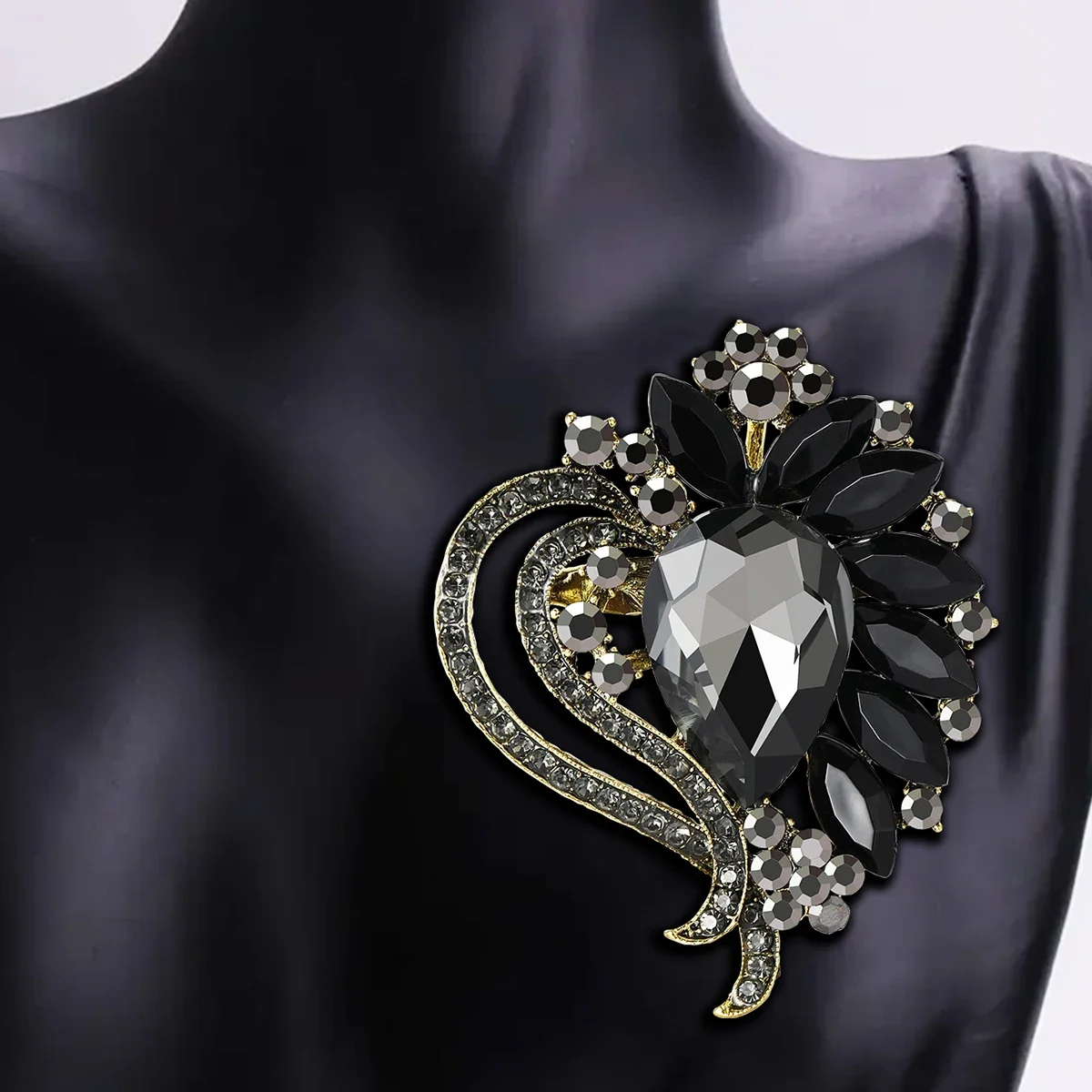 יוקרה אופנה קריסטל גלידות זכוכית לנשים יוניסקס סיכות rhinestone multi זמין אביזרי מסיבות מזדמנים מתנות