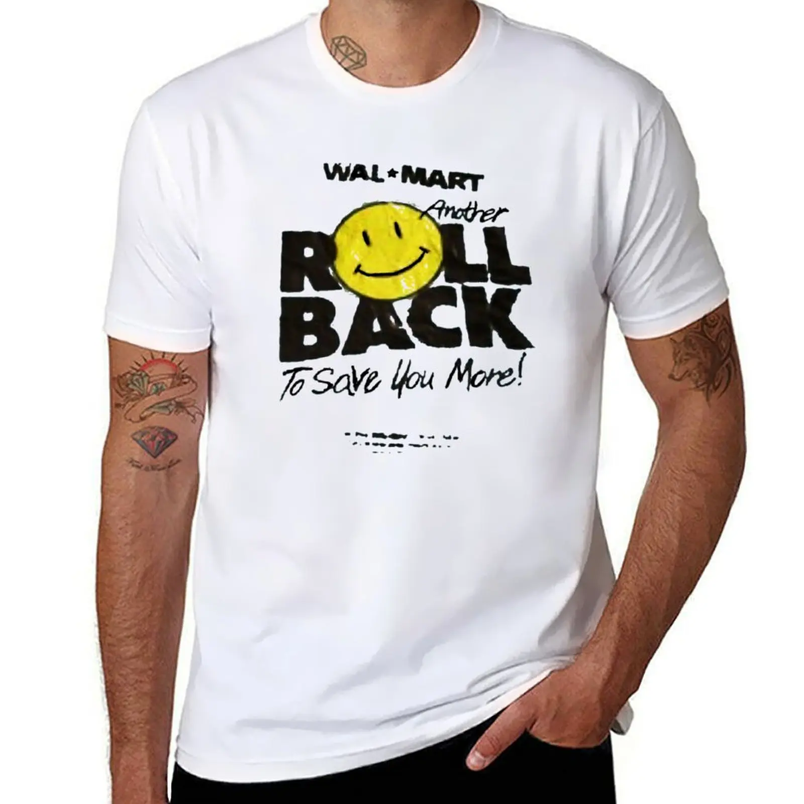 

Roll Back Walmart T-Shirt t shirts for man slim fit t shirt man plain t shirts cotton 100% T-shirt