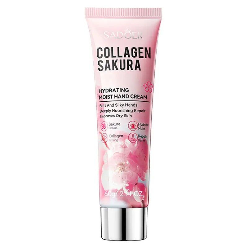 

SADOER Sakura Collagen Hand Cream Hands Moisturizing Nourishing Brightening Hydrating Hands Creams Hand Skin Care Products
