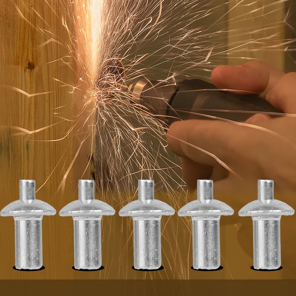 300-10PCS Martello Drive Espansione Rivetti Espansione a percussione Chiodo in alluminio Testa Penetrante Tipo di bussare Piccolo vite di fissaggio