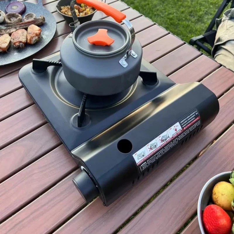 3500W High-power High Flame Card Stove Portable Ultra-thin Gas Stove Outdoor Camping Picnic Cooking Electronic Ignition Stove