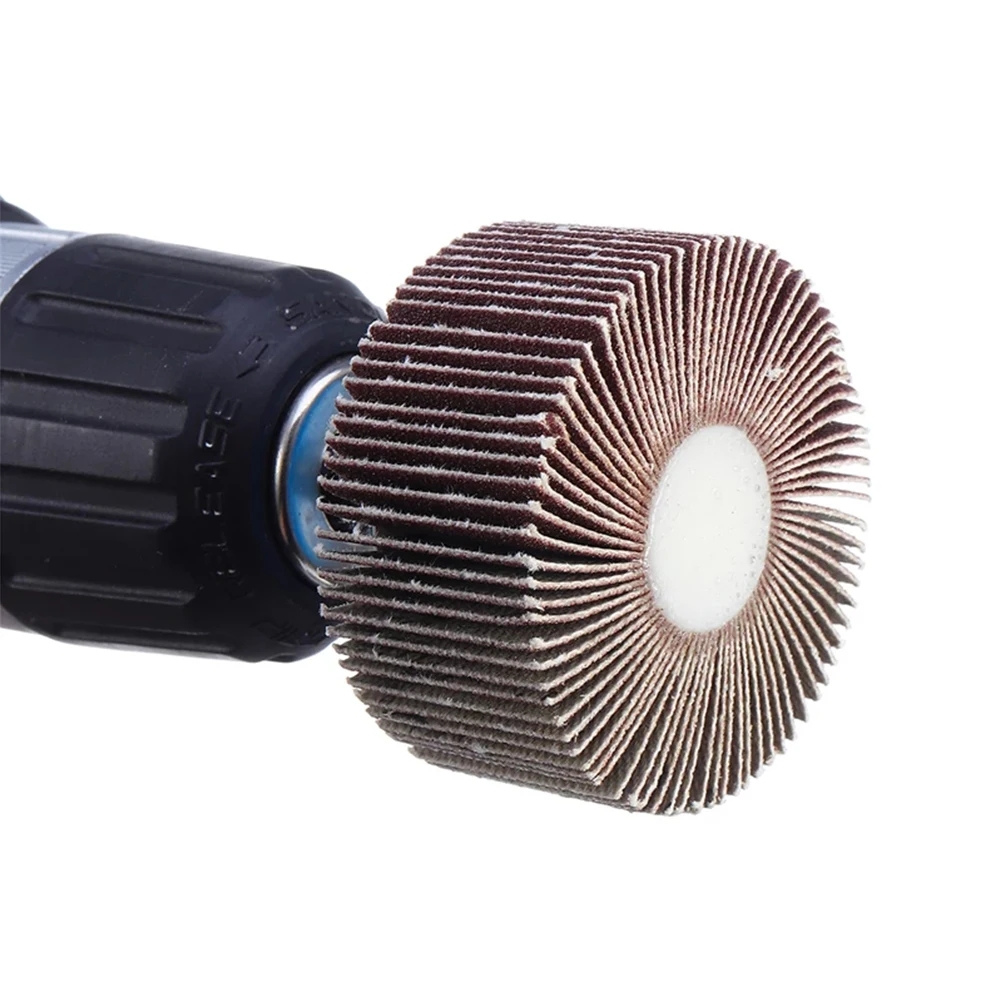 1Pcs Sanding Flap Wheel Disc Abrasive Grinding 6mm Shank Sandpaper Polishing Tools 16-80 Head Diameter High Quanlity