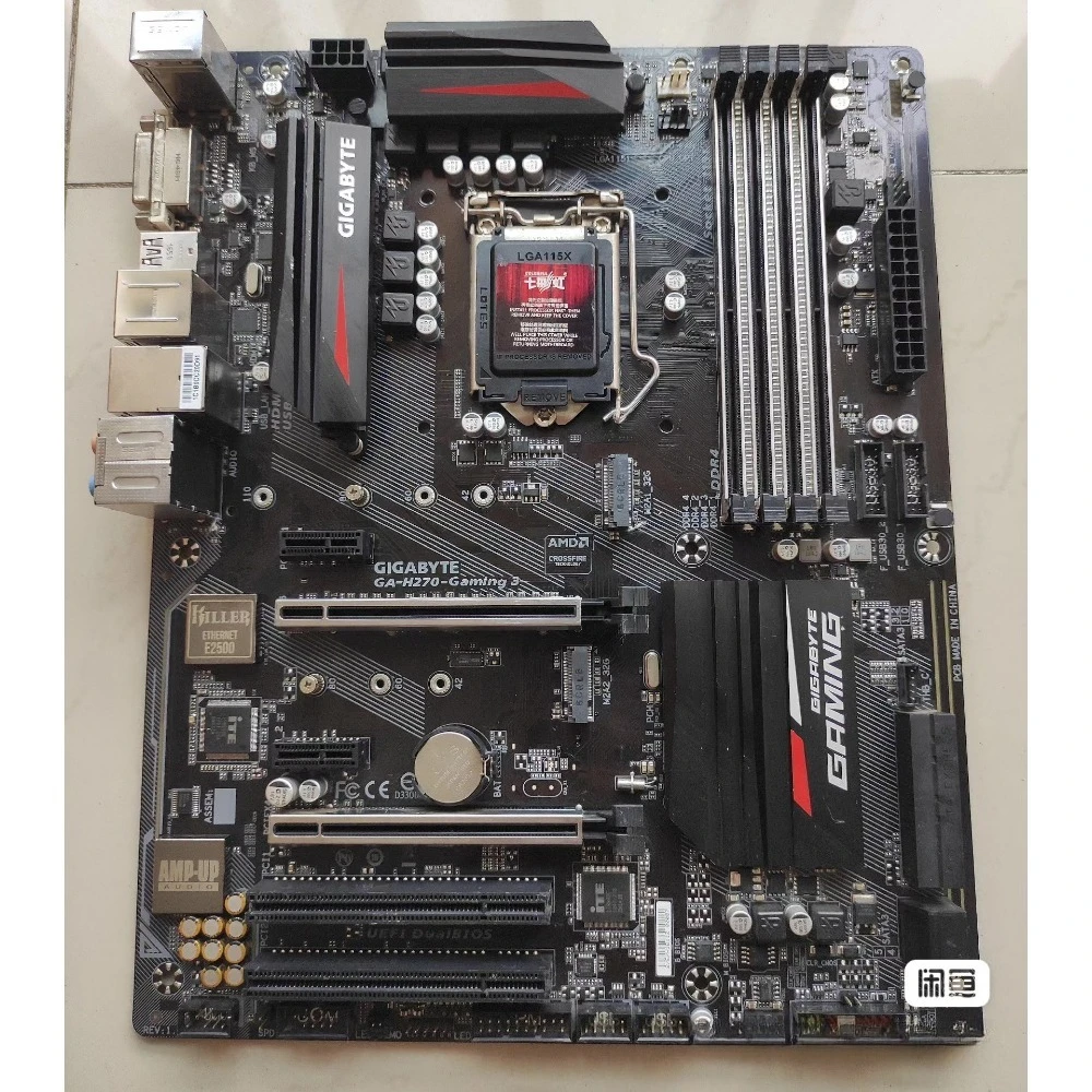 GIGABYTE GA-H270-Gaming 3 Motherboard LGA1151,Support 6th/7th Gen Intel Core CPU,4×DDR4,M.2 Slot, HDMI DVI, ATX Gaming Mainboard