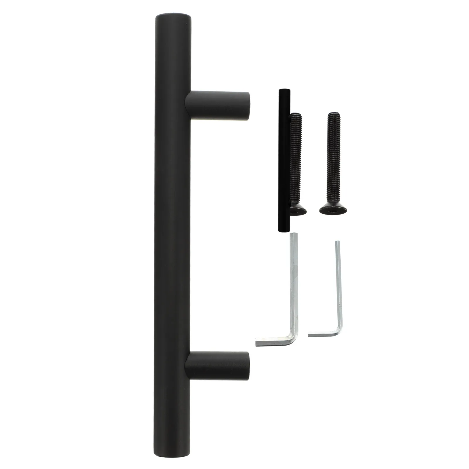 

1pc Black Round Handle 38Mm For Cabinet Drawer Wardrobe Door Furniture Handles Sliding Barn Steel Knob Hardware Pull