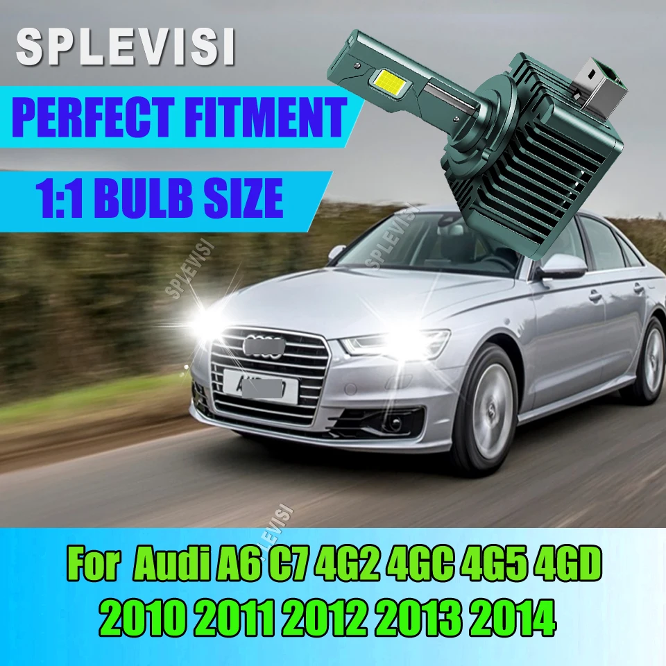

our d3s led headlamp bulbs directly compatible with original HID ballast For Audi A6 C7 4G2 4GC 4G5 4GD 2010 2011 2012 2013 2014