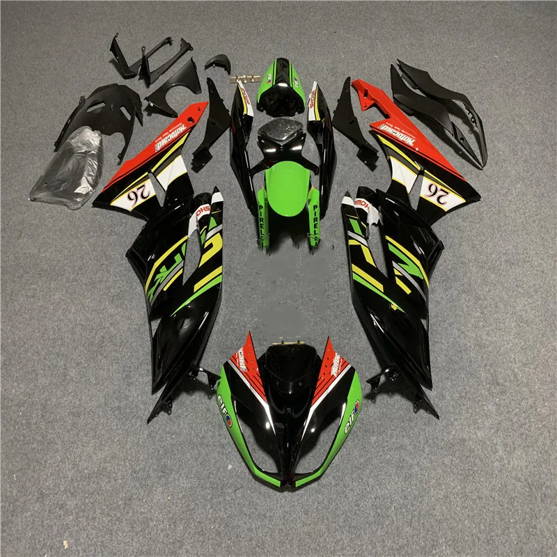 High quality fairings kit for KAWASAKI Ninja 2009 2010 2012 ZX6R ZX6R 09-12 full motorcycle sports fairing set green black parts