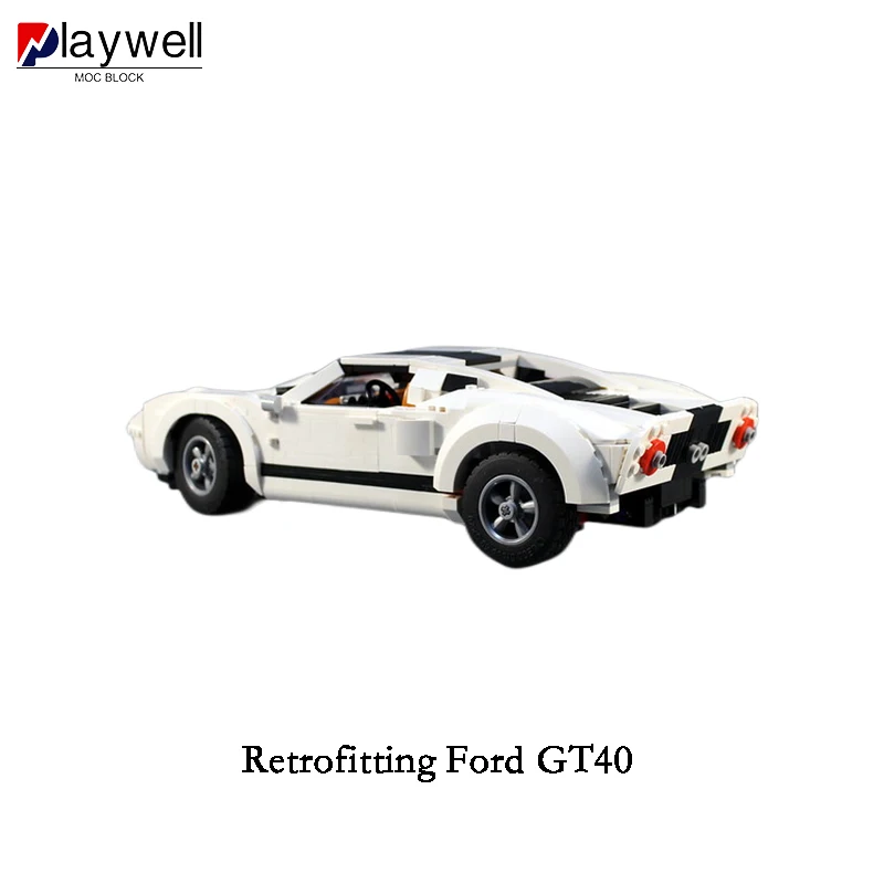 New Moc 10295 Modified Version Classic Gt40 Cars Building Blocks Cars Collect Bricks Assemble Model Diy Toys Gifts