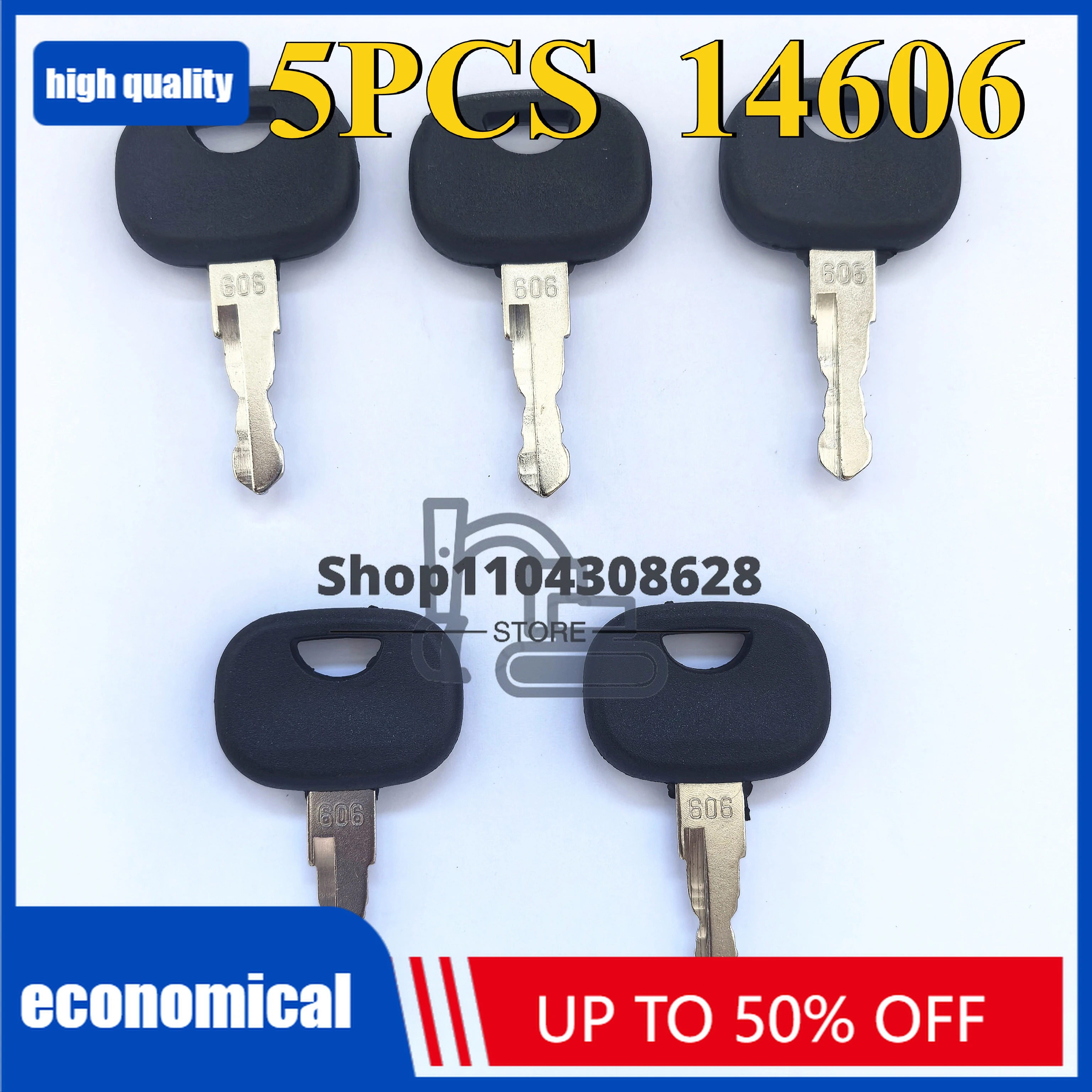 5PCS 14606 KEYS 606 Ignition Switch Key for Heavy Equipment Machinery New
