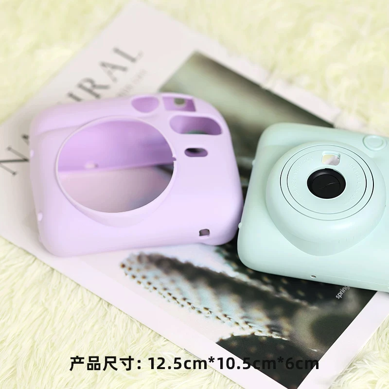 For Fuji Mini12 Silicone Protective Cover Solid Color Silicone Cover Scratch Resistant Scratch Resistant Portable Storage Bag