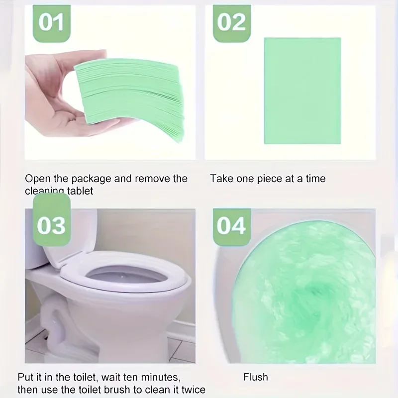 Powerful All-Purpose Toilet Cleaning Tabs - 30/90/150pcs Deodorize & Brighten Toilets & Floors Odor Eliminator Scale Remover