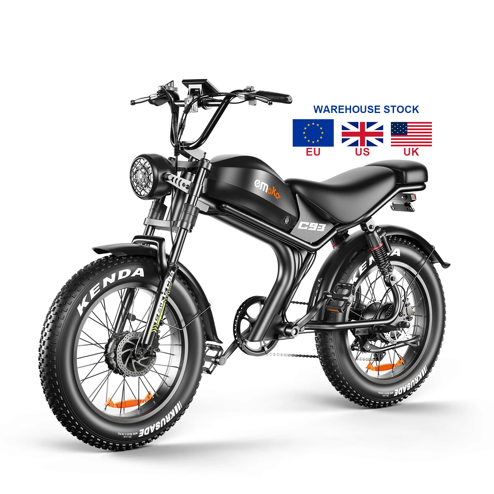 

STLF EMOKO C93 США Быстрая доставка Электрический велосипед Двойной двигатель 48 В 23 Ач Электрический биcicleta Электрический велосипед с толстыми шинами для взрослых Внедорожный велосипед