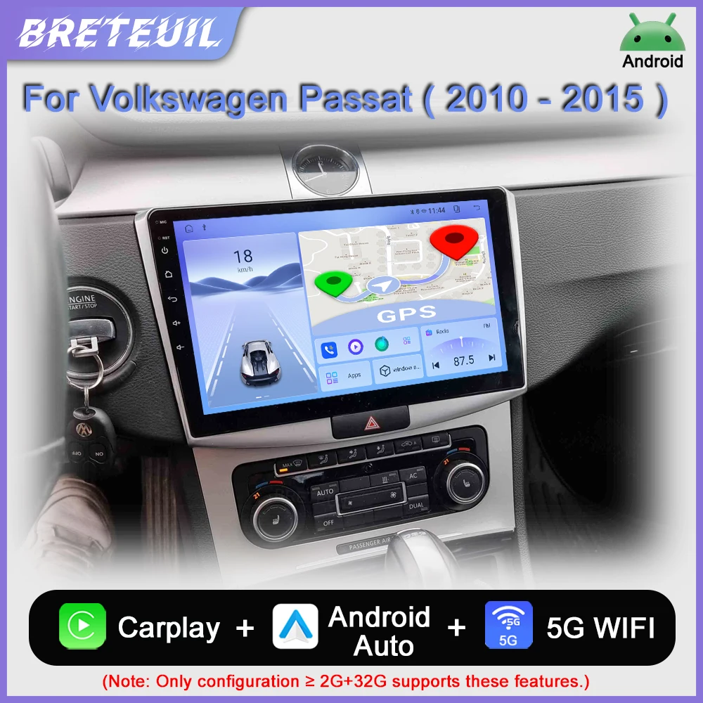 Автомагнитола Android для Volkswagen Passat B7 B6 CC 2010 2011 2012 2013 2014 2015, мультимедийный видеоплеер, навигация, GPS, Carplay, сенсорный экран, автомагнитола, интеллектуальные системы.