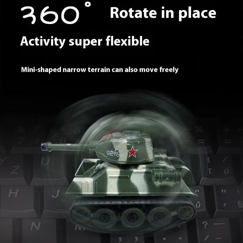 2025 新在庫オフロードシミュレーションのリモコン電動子供のおもちゃミニミニタンクミニ軍事 Q タンクモデル
