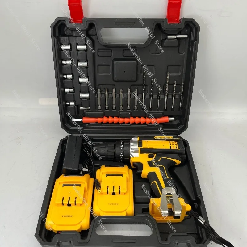 21V Lithium-Ion Drill Set: Multifunctional Cordless Kit – Hand Drill, Impact Drill for Home Use (Rechargeable)