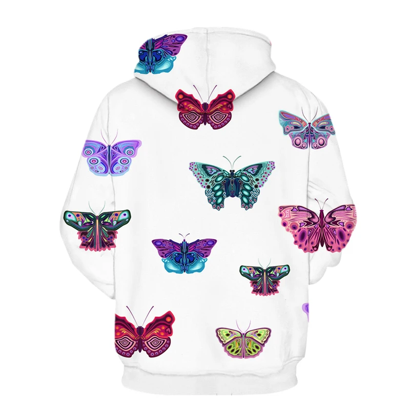 Exquisite cartoon butterfly pattern Zipper Hoodies Men Women Children Sweatshirts 3D Print Fashion Autumn Pullover Clothing Tops