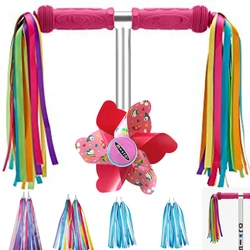 Accessoires de cyclisme pour enfants, pièces de bicyclette, Tricycle, guidon de Scooter, pompons, banderole, décoration de vélo, accessoires pour filles et garçons, 2 pièces