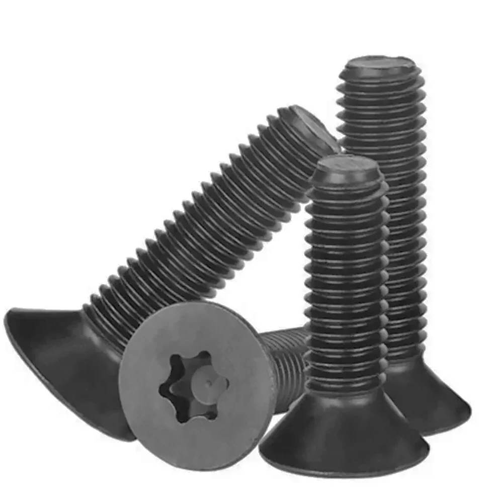 Weiyi 10 Stück Schwarze SUS304 Edelstahlschrauben Sechsrund-Torx Senkkopfschrauben Maschinenschrauben M2 M2.5 M3 M4 M5 M6 M8 M10 – Detail 5