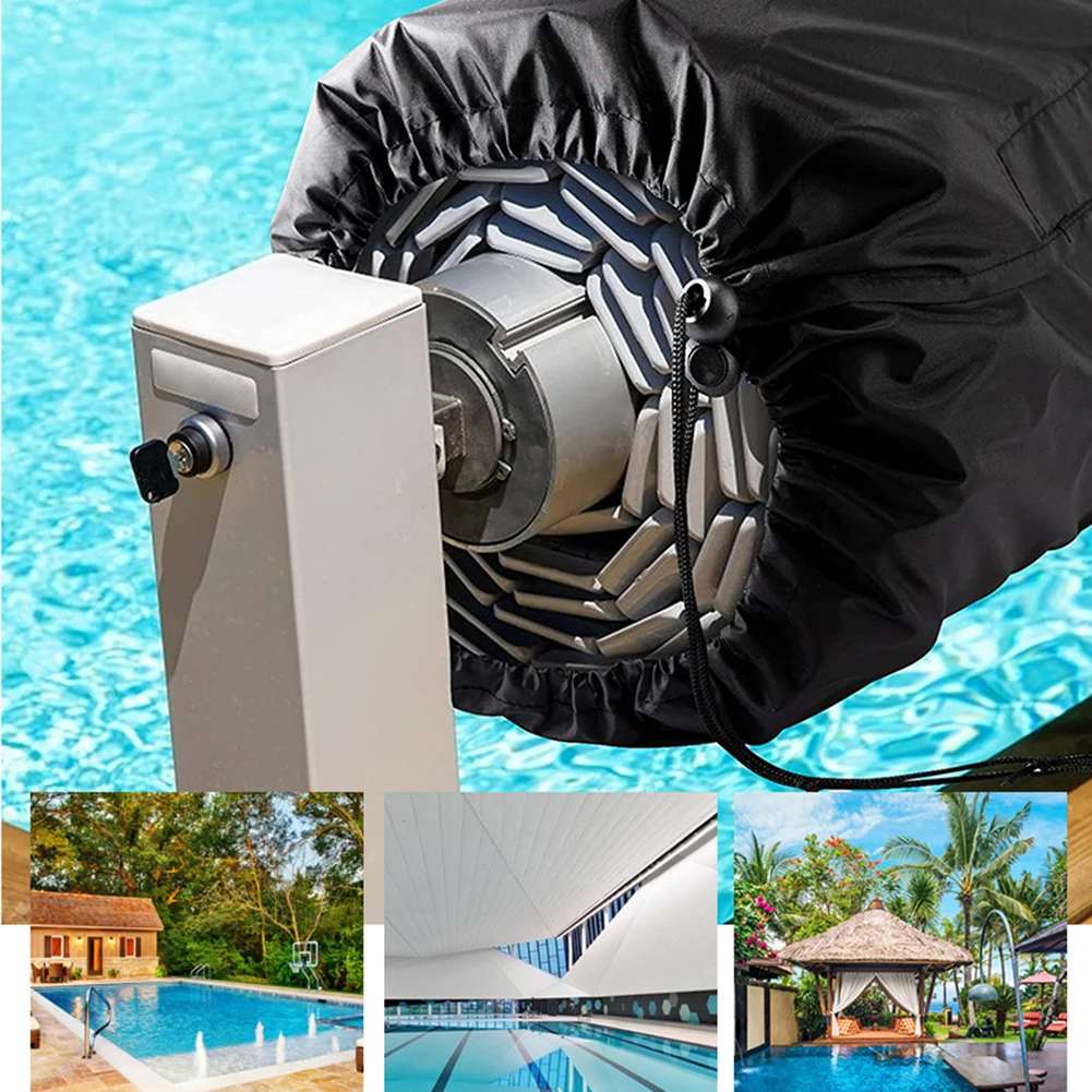 Pool Solar Reel Cover Protective Cover For Solar Blanket Reels Waterproof UV Resistant Pool Covers For Inground Pools