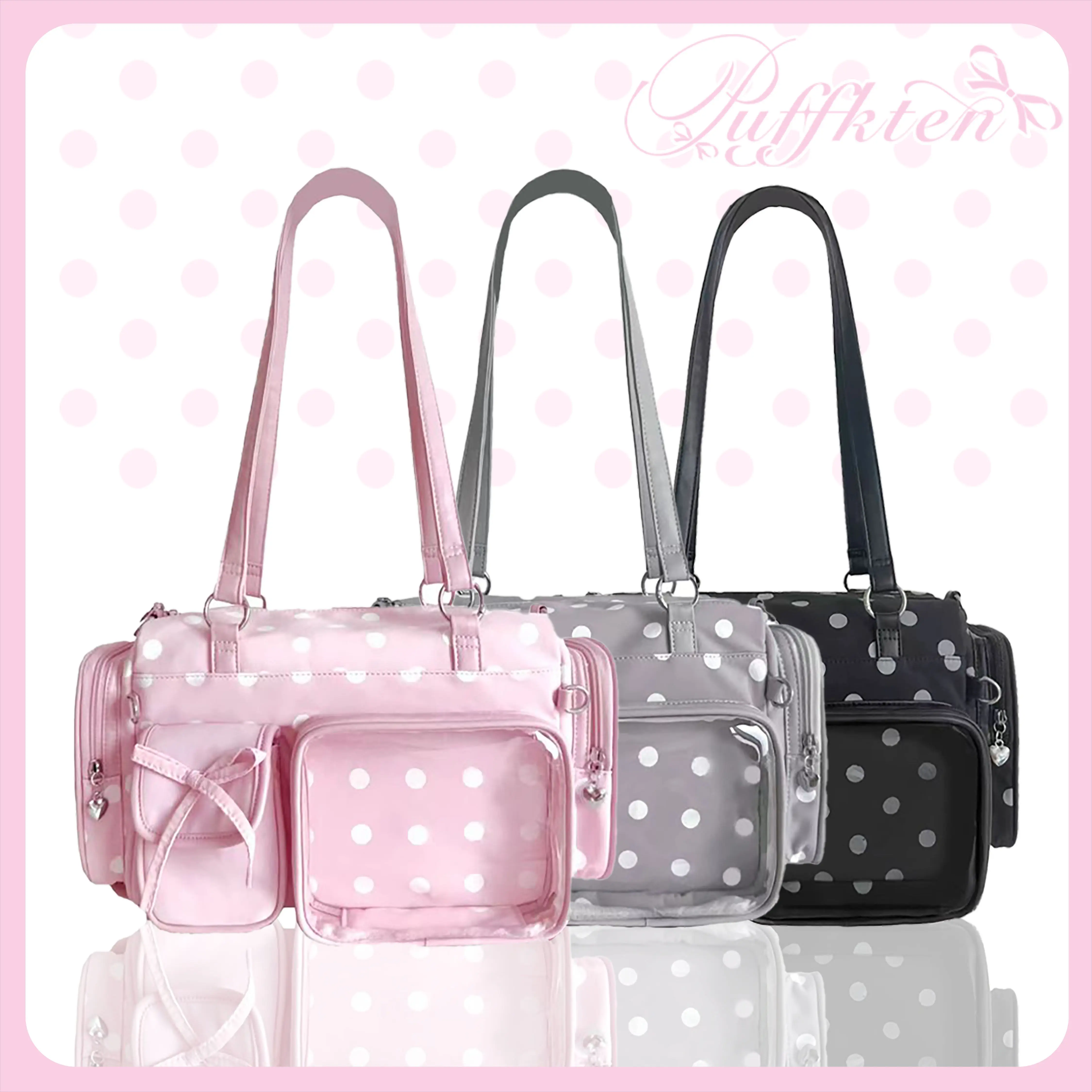 Japanese Original Academy Style Large-capacity Polka Dot Shoulder Bag Women's Two-dimensional Comic Show Star Chasing Baby Bags
