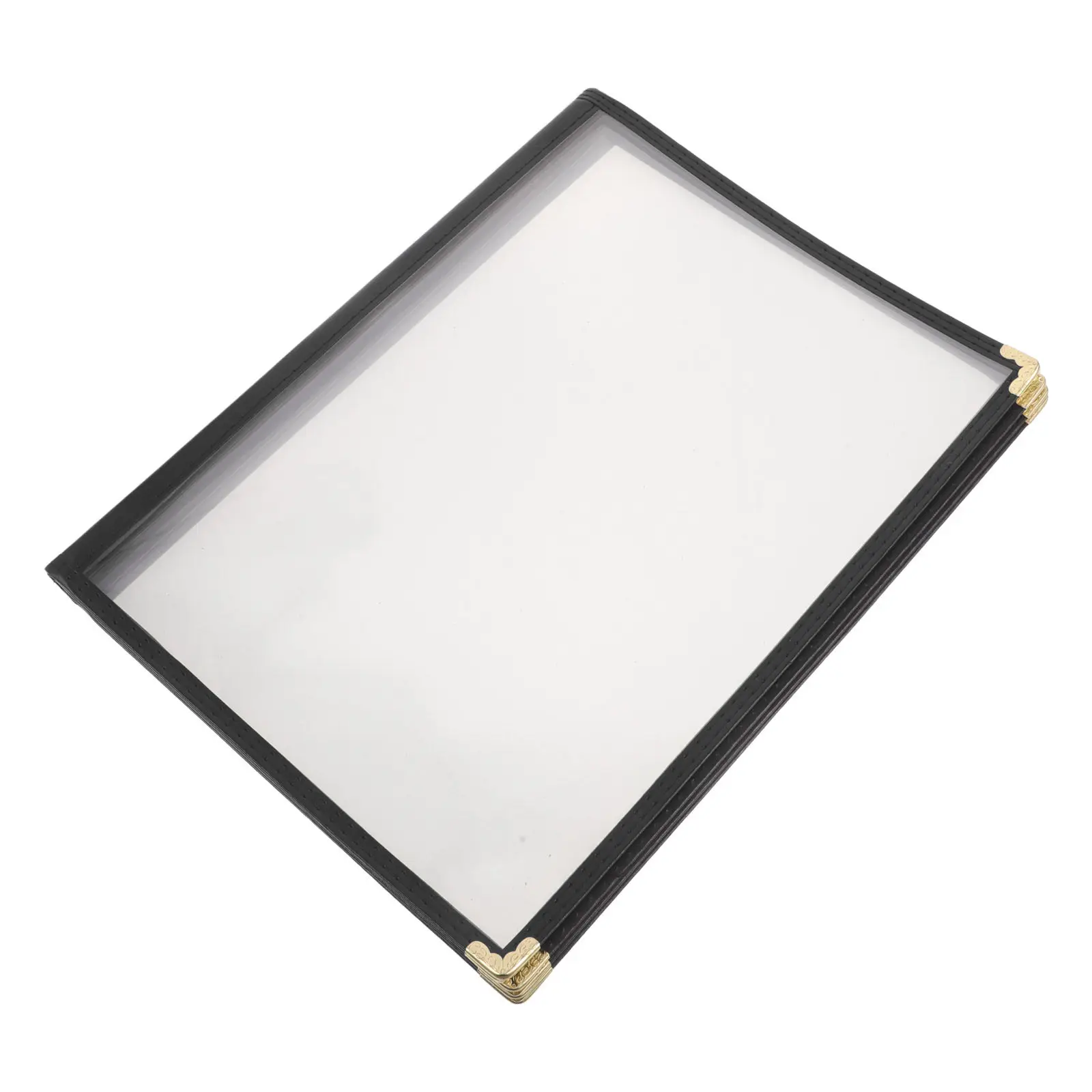 Transparent Loose Leaf Menu Holder Binder 5 Pages PVC Cover Folder Refillable Menu Binder Clear Restaurant Supplies