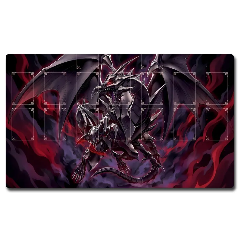 Yugioh Red-Eyes Transcend Black Dragon Play Mat Yu-Gi-Oh! TCG OCG Trading Card Games Mat Duel Plate Rubber Card Mat Mouse Pad view 4