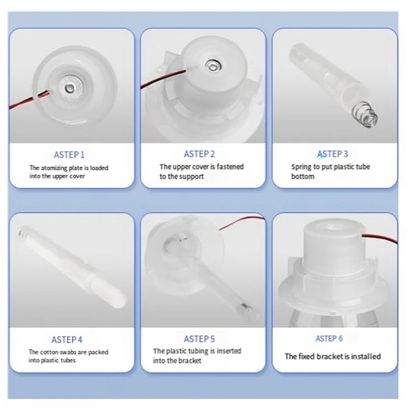 ABVI-4Pcs الانحلال رذاذ البلاستيك قوس USB مرطب صغير لتقوم بها بنفسك تجربة الانحلال بالموجات فوق الصوتية