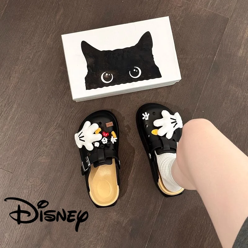 

Disney Cute Cartoon Mickey Cave Shoes Women's 2025 Summer Wear Casual Height, Comfortable and Versatile Home Platform Slippers