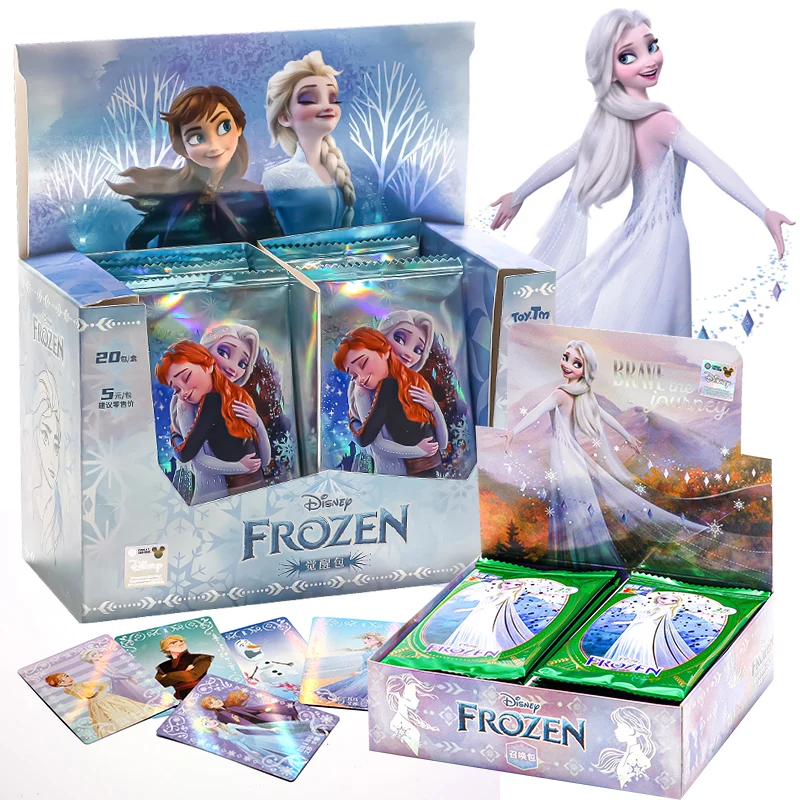 

KAYOU Disney Frozen Card Elsa Anna Olaf Kristoff Anime Peripheral Fun Special Package Collection Game Card Children Toys Gifts