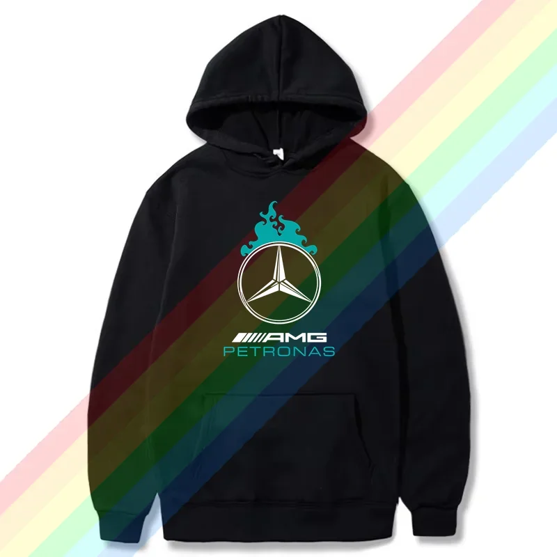 2024 New Oversized Essential Men Amgs Cars Rapid Heartbeat Hoodie Women Thermal Sportswear Long Sleeve Unisex S-3XL Cool