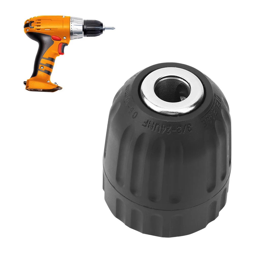 3/8in-24UNF Self-Tightening Electric Drill Chuck Adapter 0.8-10mm for Lathe Milling Machine Tool