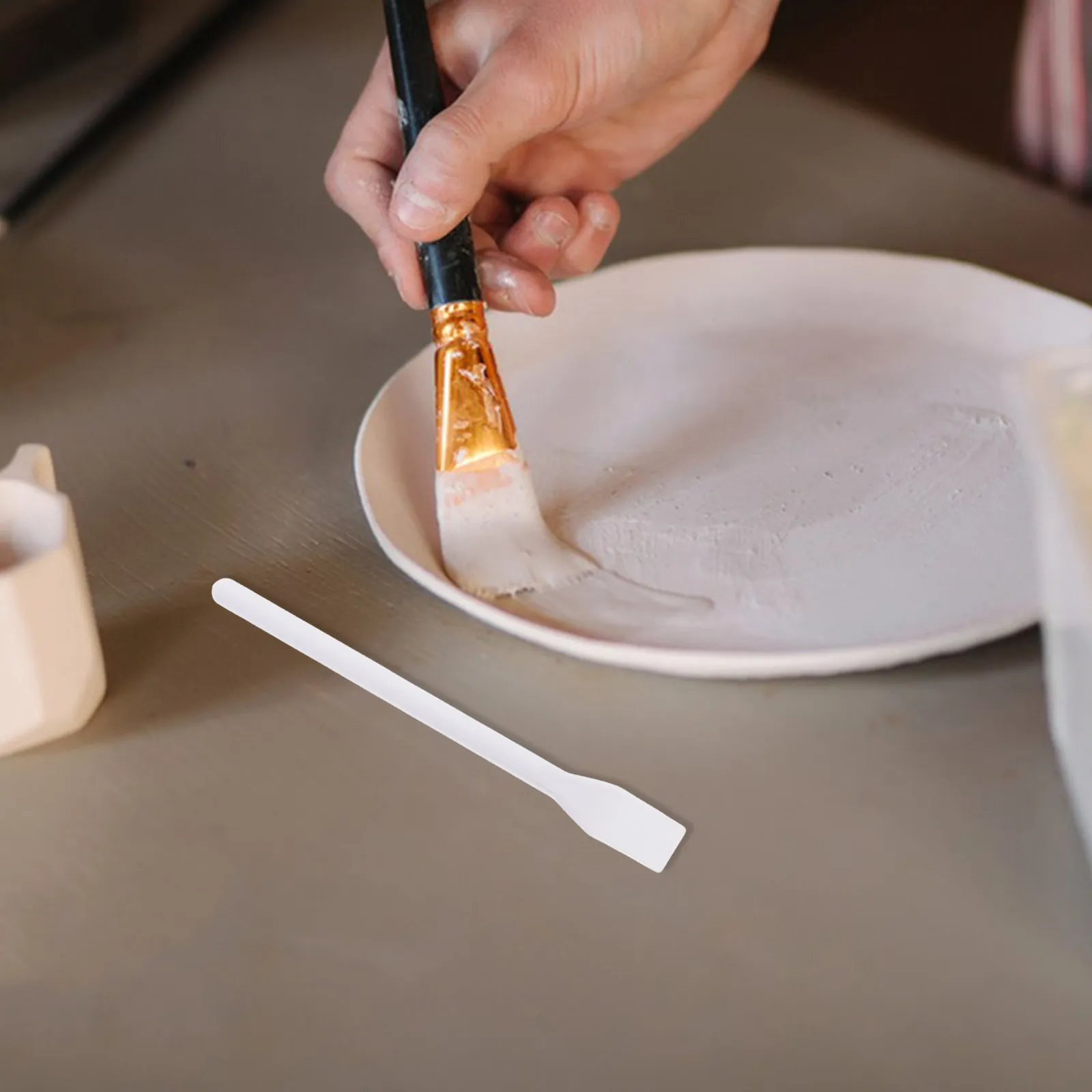 

10Pcs Plastic Glue Applicator Small Spatula Mini Spreader for Paint Mixing Cosmetics Skincare Face Mask Jar Scraping Makeup