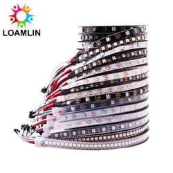 WS2812B Smart RGBIC Led Strip WS2812 Individually Addressable Led Lights 30/60/144Leds/m Black White PCB Tape IP30 65 67 DC5V