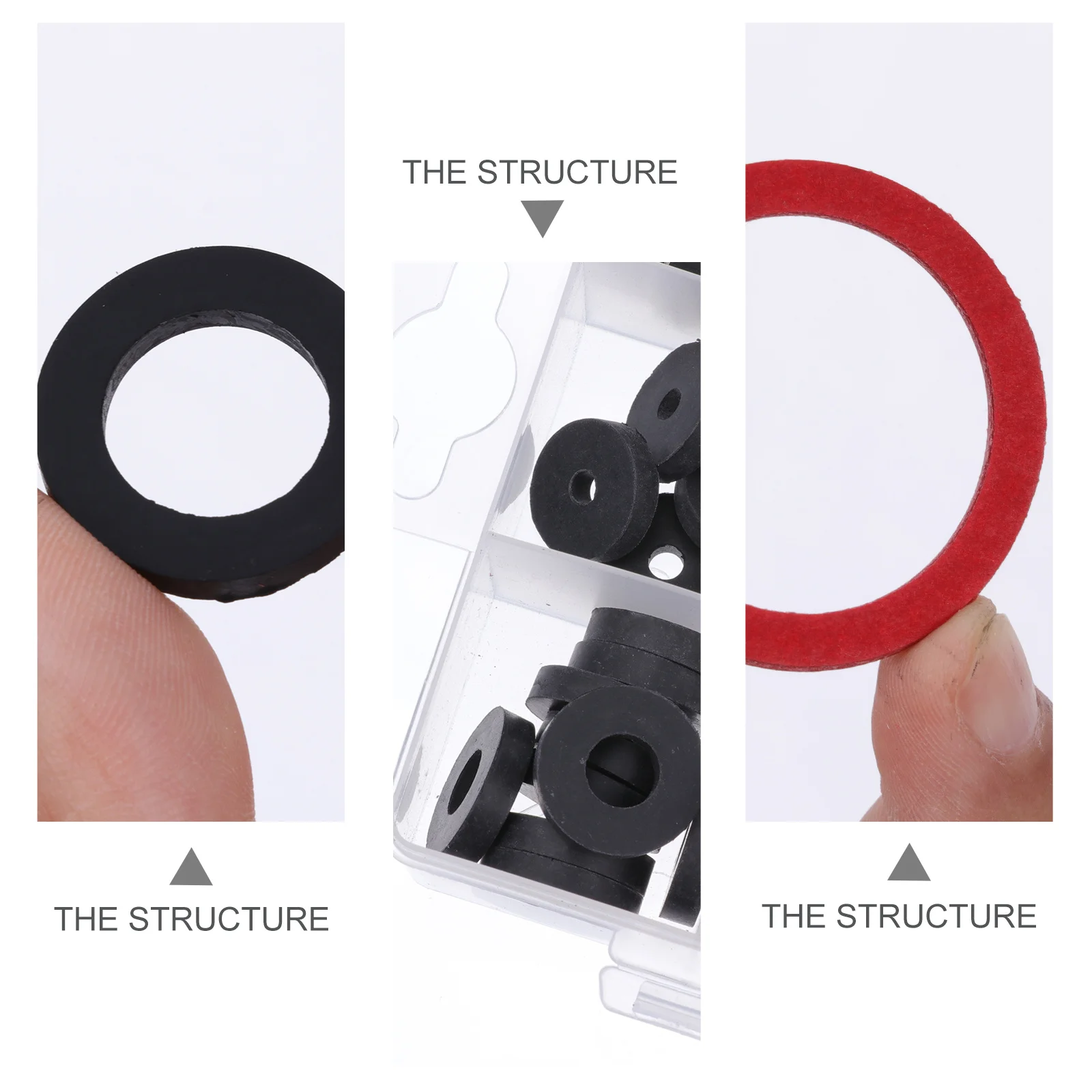 

141Pcs Rubber Gasket Assortment Set Wear Resistant Oil and Water Resistant Sealing Rings for Plumbing Repair Accessories Seal