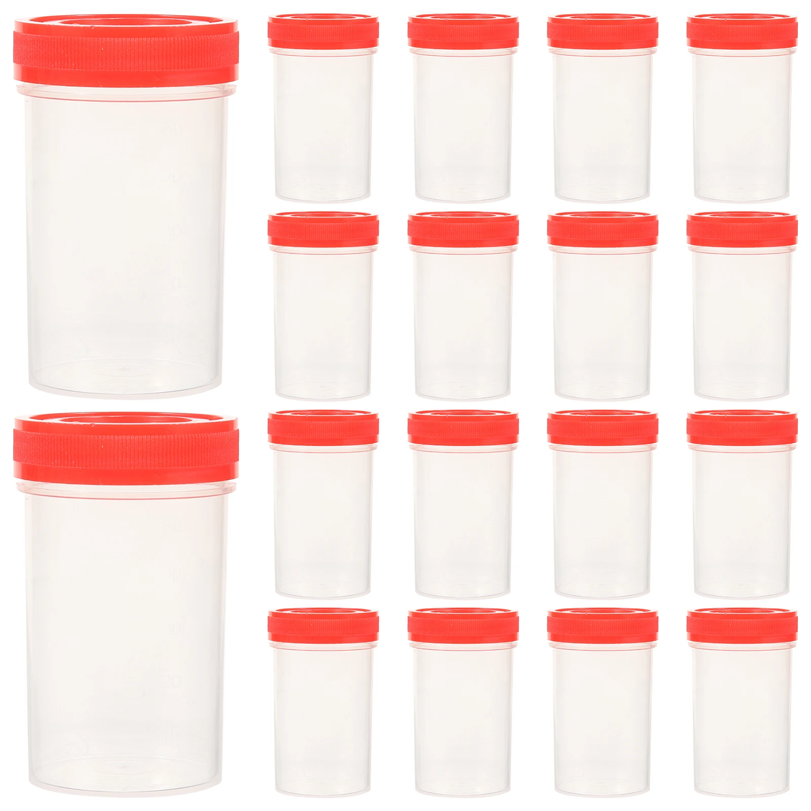 Practical 60ml Urine Containers Sample Cups without Label for Hospital Laboratory Use