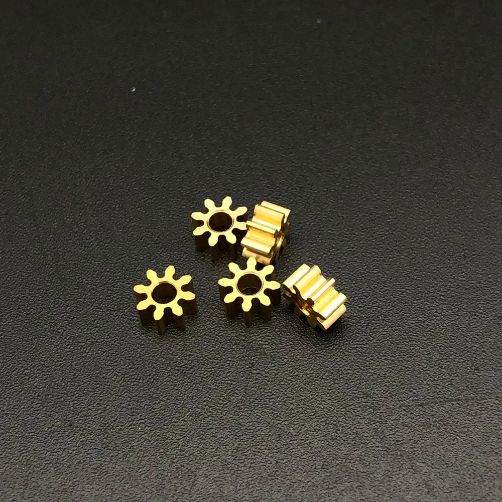 

5 шт./лот, 0,5 м, 8 т, латунная шестерня, цилиндрическая шестерня, мини, 8 зубьев, диаметр 5 мм x высота/длина 2,5 мм 0,5 модуля, диаметр отверстия 2 мм 1,98 мм 2A