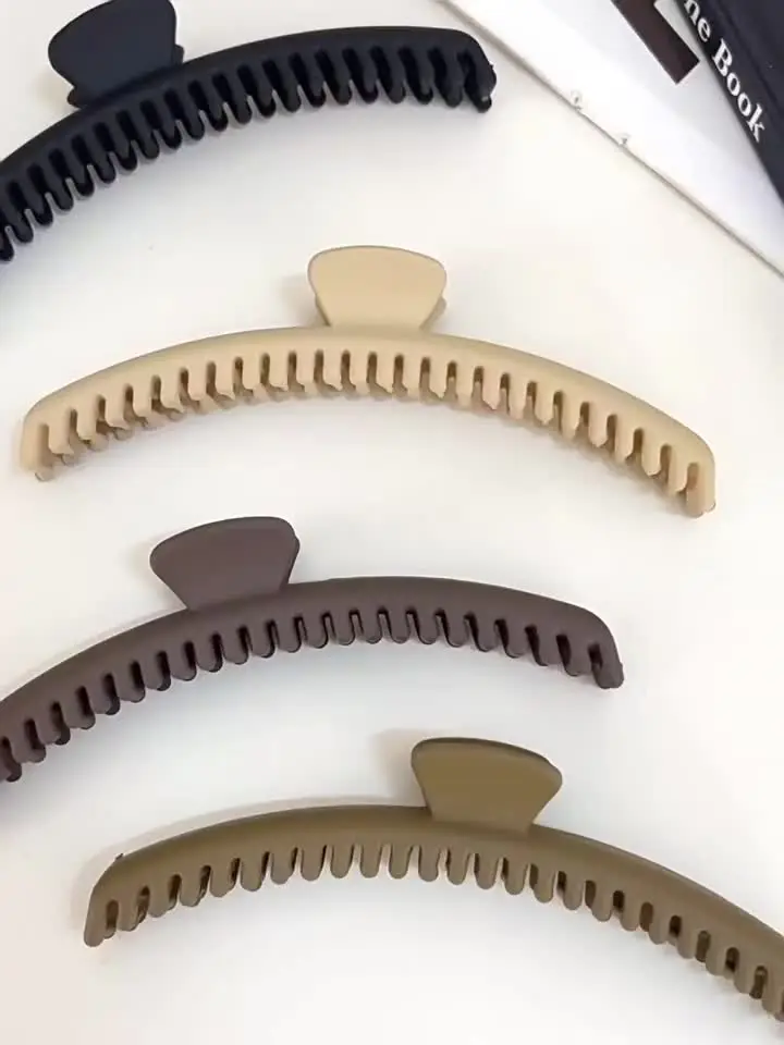 Presilha de Cabelo Sólida, Longa e Fina para Mulheres, Prendedor de Cabelo Longo, Presilha de Cabelo com Fixação Forte, Acessório de Cabelo Moderno