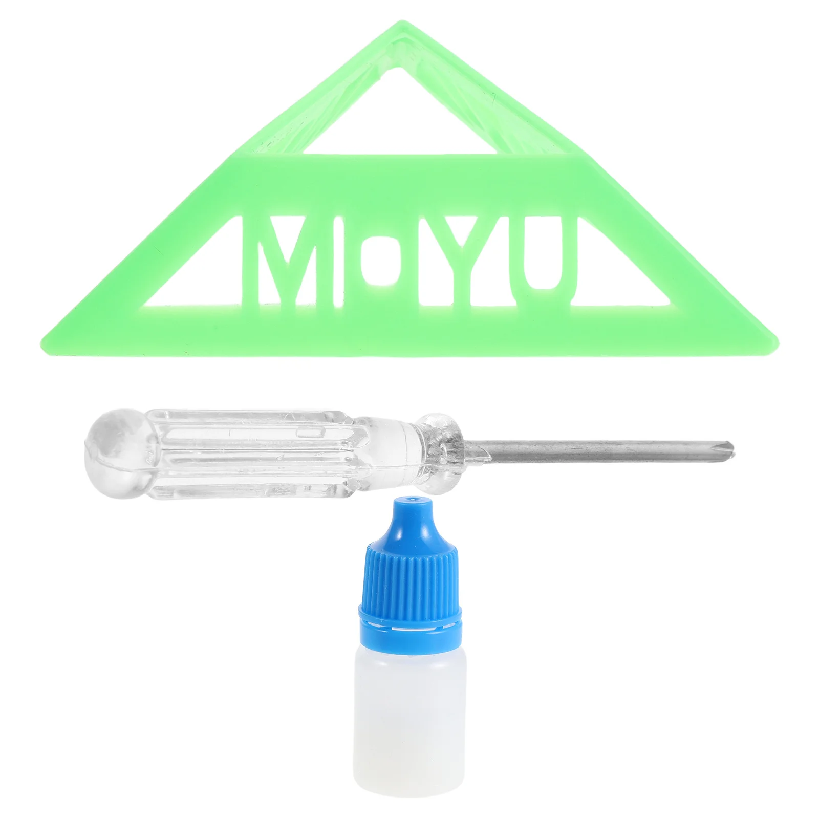 

10 set Puzzle Cube Repair Tools: Speed Cube Maintenance Kit With Lubrication Oil Hexagonal Wrench Triangle Screwdriver Base