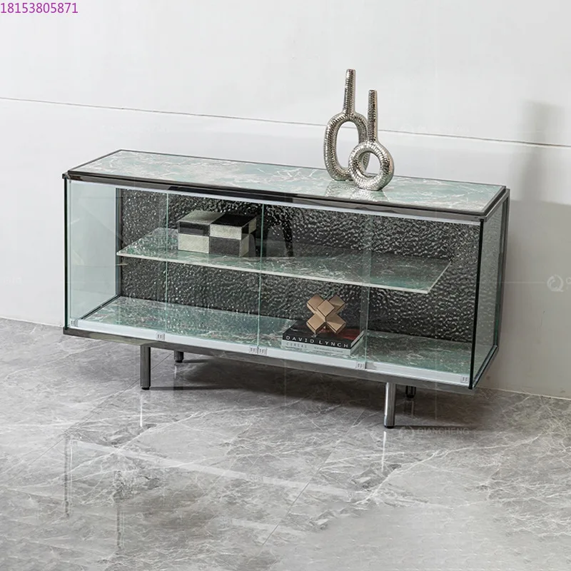 

Современный светлый роскошный обеденный боковой шкаф Современный простой входной шкаф встроенный шкафчик для ресторана у стены