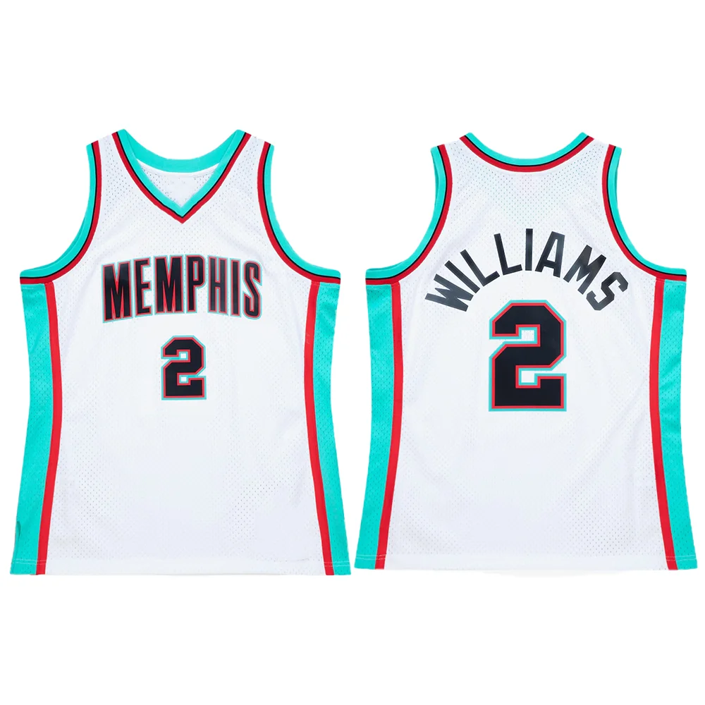 American Men's Basketball Jersey Retro Classic Jersey 2001/02 Version Memphis No. 2 Jason Williams Black Classic