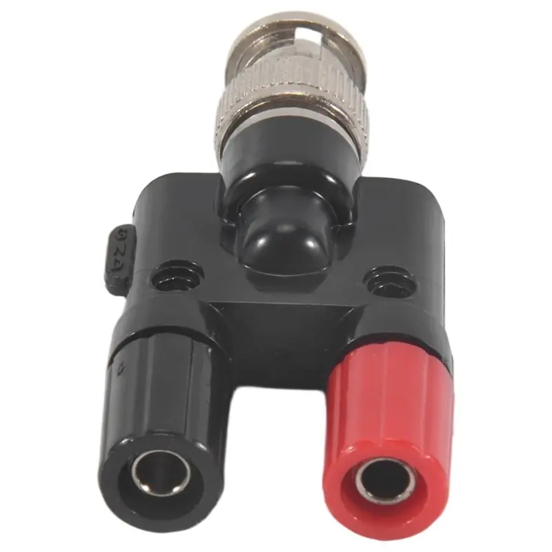 Y50A-BNC Plug 4Mm Banana Plug Splitter Connector BNC Male Plug To 2 X 4Mm Banana Female Jack Socket Adapter